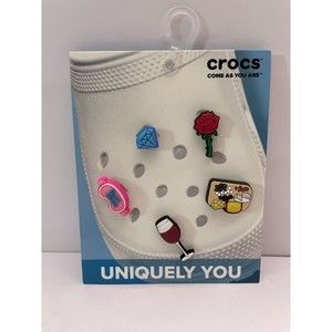 Crocs Jibbitz Shoe Charms - Ladies Night Collection - Wine Rose, Diamond